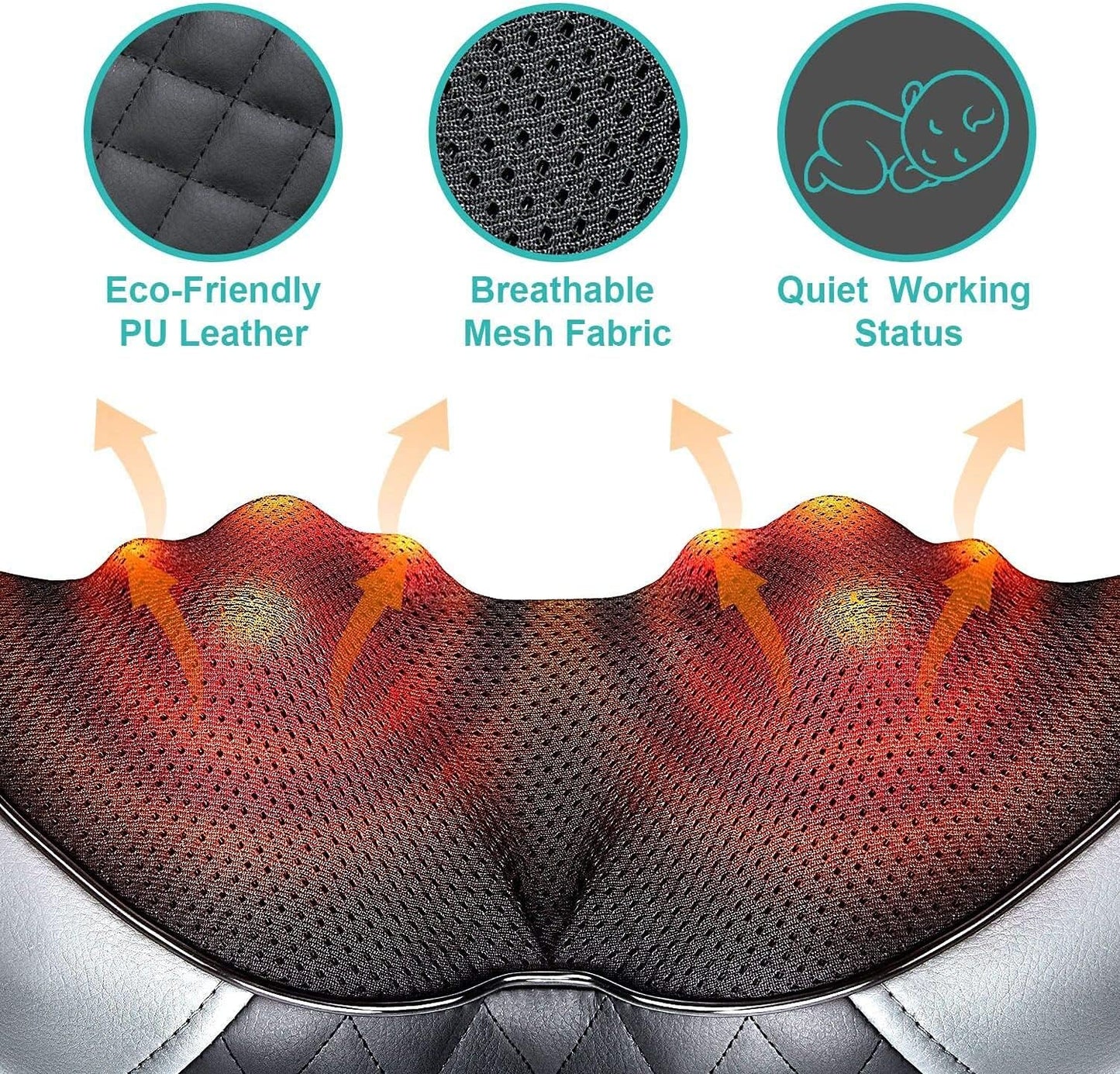 Shiatsu Back Massage with Heat, Deep Tissue Pain Relief