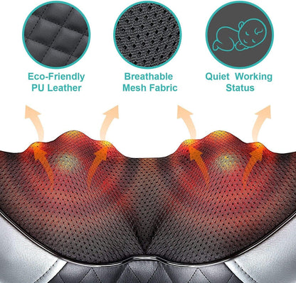 Shiatsu Back Massage with Heat, Deep Tissue Pain Relief